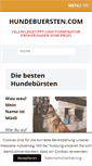 Mobile Screenshot of hundebuersten.com